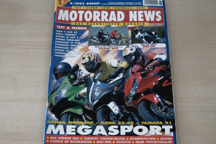 Deckblatt Motorrad News (08/2002)